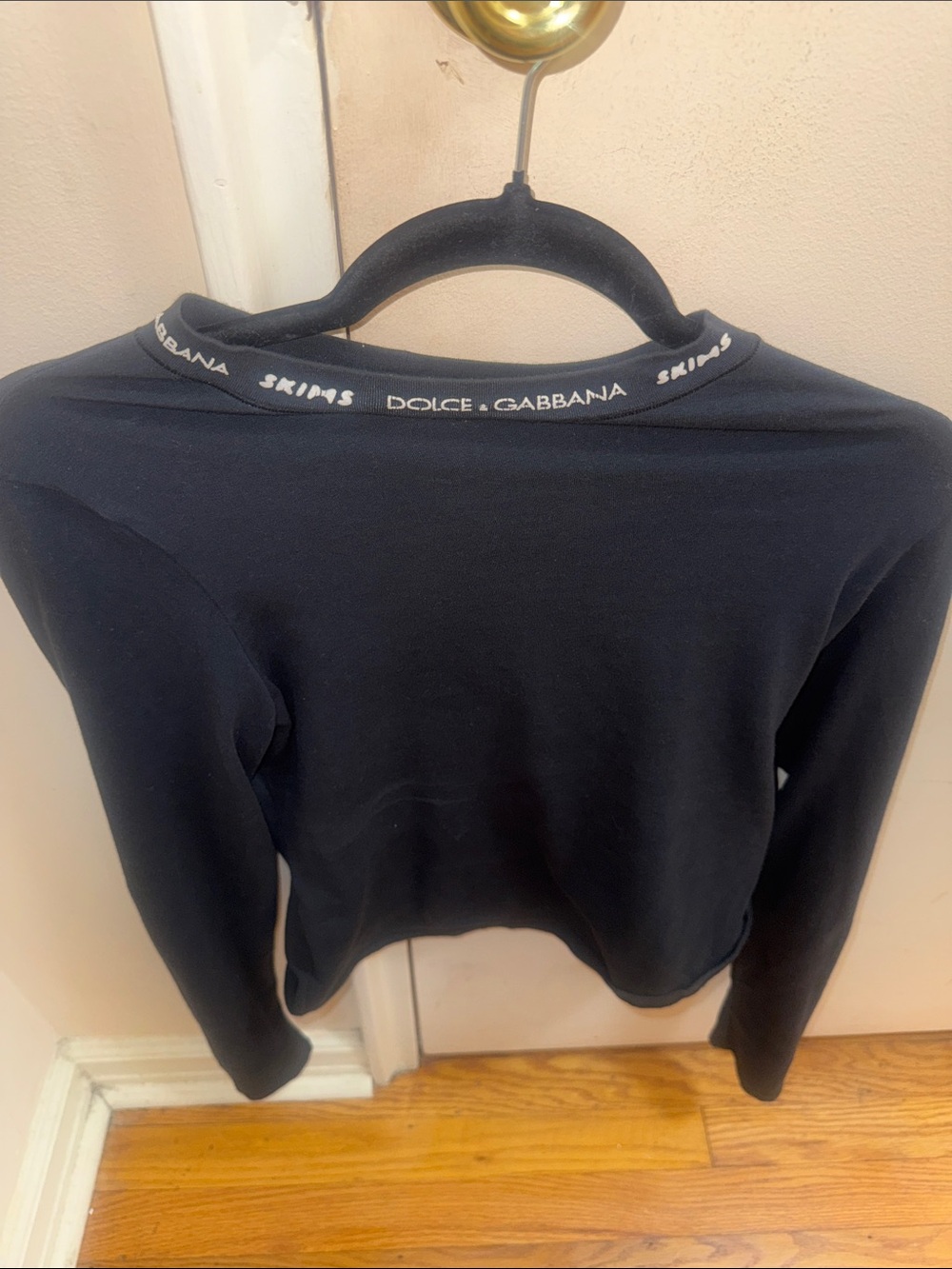 Skims Dolce & Gabbana Women’s Black Long-Sleeve T-Shirt
